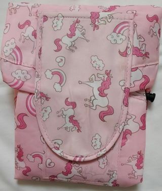 NEW Pink Nylon Drawstring Overnight / Pool / Gym Bag in Unicorn Design