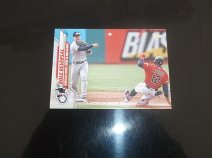 2020 Topps Series 2 Role Reversal    Gleyber Torres / Lindor   card  #  696