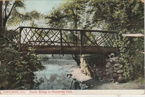 Vintage Used Postcard: (I): 1909 Humboldt Park, Chicago, IL