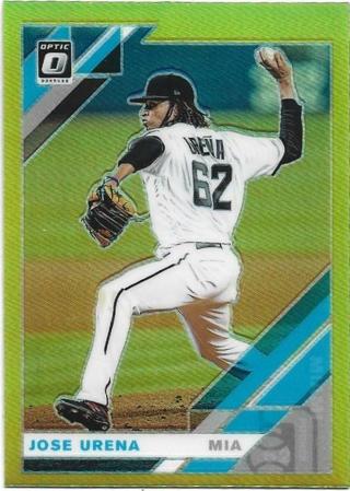 2019 DONRUSS OPTIC JOSE URENA LIME REFRACTOR CARD