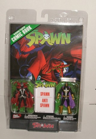 McFarlane Page Punchers 3" Figure 2 Pack w/ Comic Book Spawn & Anti Spawn