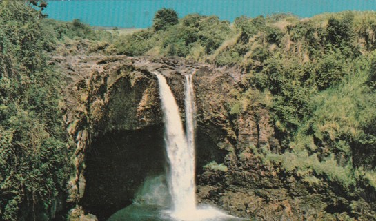 Vintage Used Postcard: (k): Rainbow Falls, Hawaii