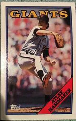 Atlee Hammaker 1988 Topps San Francisco Giants