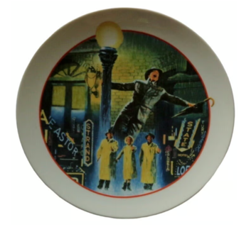 Vtg Vintage 80s Avon Images Of Hollywood Singing In The Rain Porcelain Plate Decorative