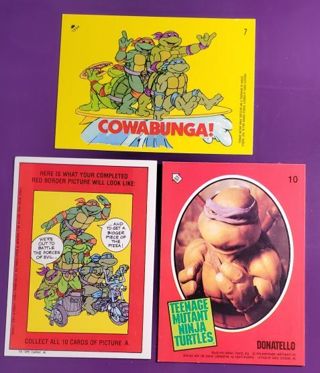 3 TMNT 1989 & 1990 Cards