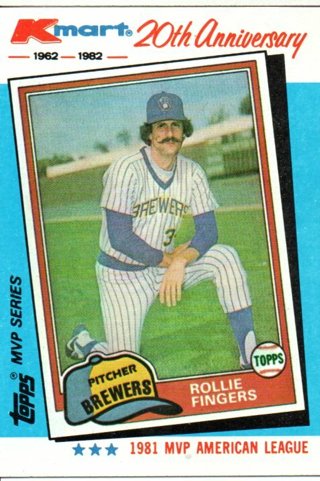 1982 Topps Kmart Rollie Fingers