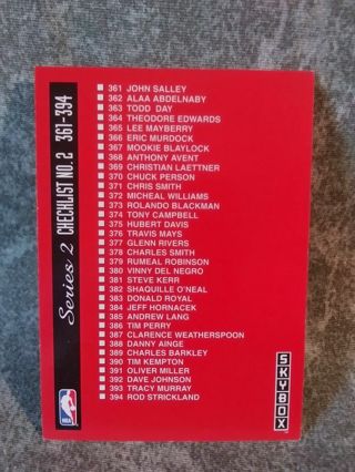 Basketball Trading Card checklist