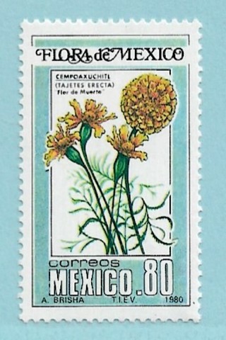 1980 Mexico Sc1196 Flora of Mexico: Tajetes Erecta MNH