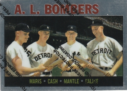 1997 Topps Maris Cash Mickey Mantle Kaline A.L Bombers #331 Yankees protective  film