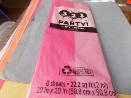 NNIP 3-2-1 Party Gift Tissues 8 sheets 20 x 20