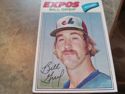 1977 TOPPS BILL GREIF MONTREAL EXPOS BASEBALL CARD# 112