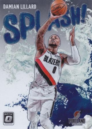 Damian Lillard 2021-22 Panini Donruss Optic Splash! Portland Trail Blazers