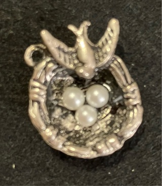 Bird, Nest and Eggs Charm