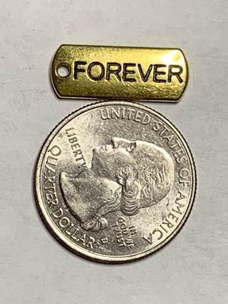 GOLD WORD CHARM~#2~FOREVER~1 CHARM ONLY~FREE SHIPPING!