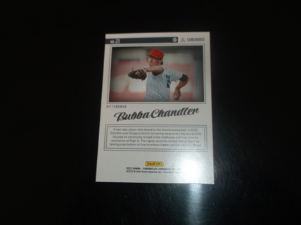 2023 Panini Chronicles Luminance Bubba Chandler   card   #  23   Pittsburgh Pirates