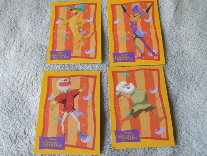 1996 Hunchback of Notre Dame Skybox 2=Piece Puzzle Card Lot of 4