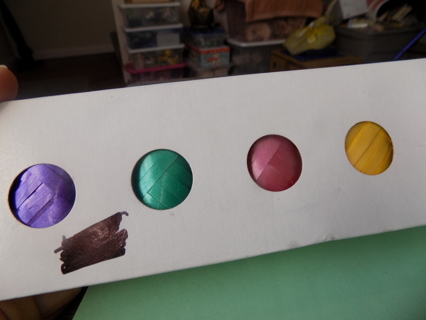 5 rolls of barrel shaped curling ribbon purple, green, pink, yellow & blue NIB