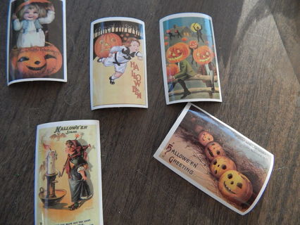 HALLOWEEN Ole Fashion type stickers--Lot of 5 stickers