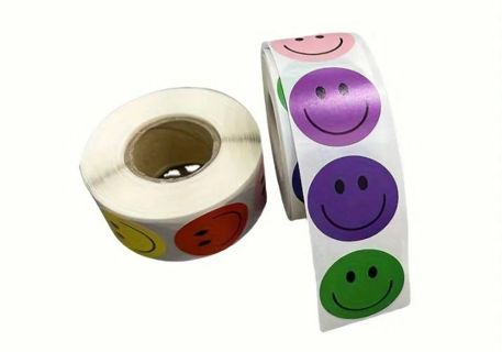 ↗️⭕SPECIAL⭕(50) 1" MULTICOLORED SMILEY FACE STICKERS!!
