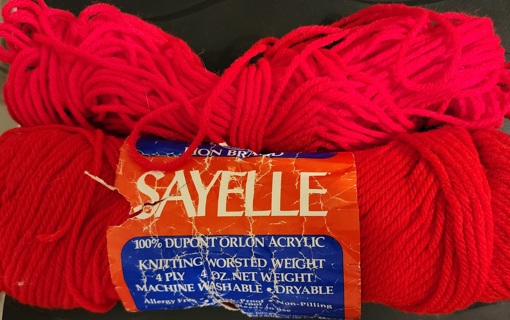 Lot of 2 - Red Yarns - total weight is 3.6 ozs