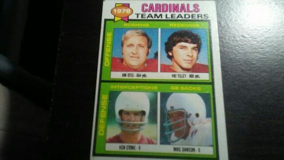 1979 TOPPS-1978 CARDINALS TEAM LEADERS FOOTBALL CARD# 488