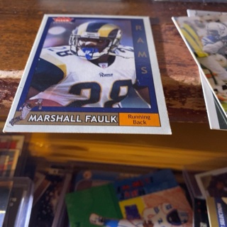 2003 fleer tradition Marshall Faulk football card 