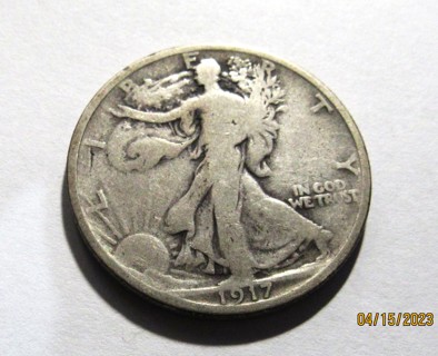 ★★ 1917 WALKING LIBERTY HALF DOLLAR G+ ★★ **90% SILVER**