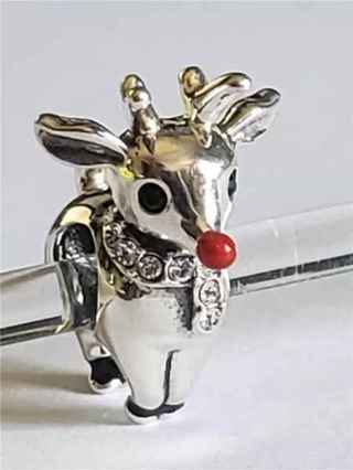 Sterling Silver Reindeer Christmas Euro Bead