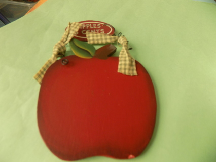 Wooden apple hand painted cut out ornament Apples 5 cents