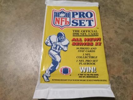 SEALED PACK 1990 NFL PRO SET SERIES 2 FOOTBALL CARDS- PISSIBLE EMMITT SMITH ROOKIE