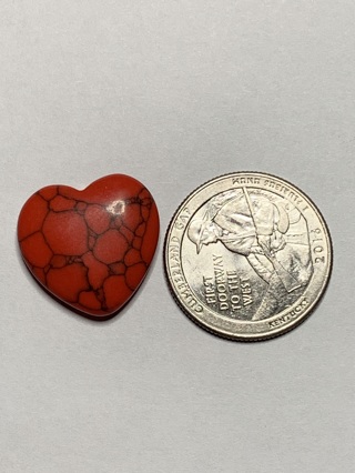 ❣HEALING STONE~#1~RED AND BLACK~HEART-SHAPED~FREE SHIPPING❣