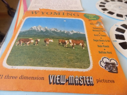 Vintage 1957  21 three dimenstional Wyoming View Master pictures on 3 discs