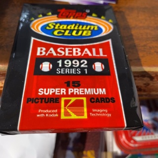 1992 topps stadium club series one unopened pack of baseball cards 