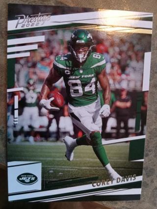 2022 PANINI PRESTIGE COREY DAVIS NEW YORK JETS FOOTBALL CARD# 228