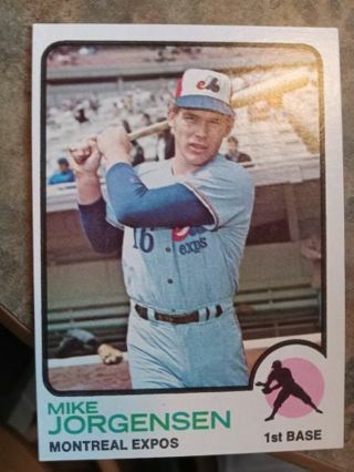 1973 T.C.G. MIKE JORGENSEN MONTREAL EXPOS BASEBALL CARD# 281