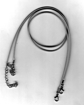 2pc Black Satin Silk Necklaces 2.0mm 24in w extender Lot 12 (PLEASE READ DESCRIPTION)