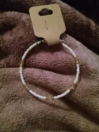 Crystal beaded bangle bracelet picked random color crystals