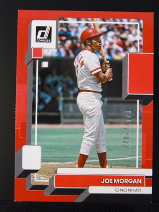 2022 Donruss Red Parallel #159 Joe Morgan (Reds) S/N #0461/2022