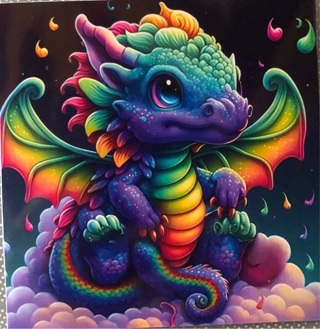 Rainbow Dragon - 3 x 3” MAGNET - GIN ONLY