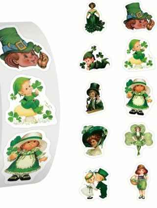 (10) 1" ST PATRICK'S DAY STICKERS!
