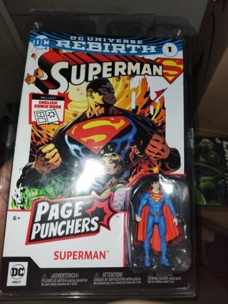 McFarlane DC Comics Page Punchers - 4" Figure with comic Brand NEW Superman Rebirth