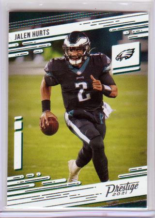 Jalen Hurts, 2021 Panini Prestage Card #109, Philadelphia Eagles, (H)