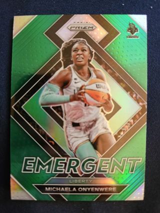 2022 Panini Prizm WNBA Emergent Green Prizm Michaela Onyenwere