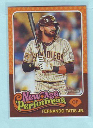 2024 Topps Heritage Fernando Tatis Jr. NEW AGE PERFORMERS INSERT Baseball Card # NAP-6 Padres