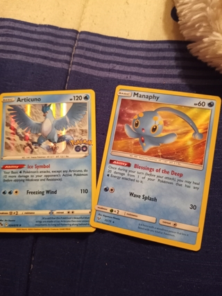 2 water type pokemon  holo cards