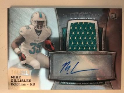 2013 Mike Gillislee rookie auto jersey cd 204/361