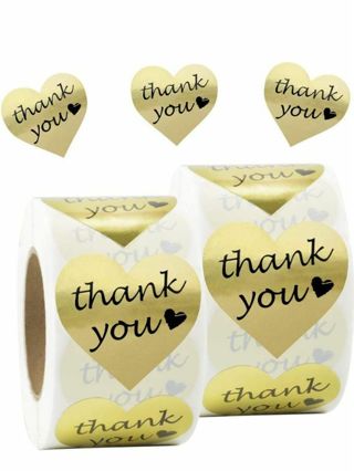 10ct "Thank You" stickers