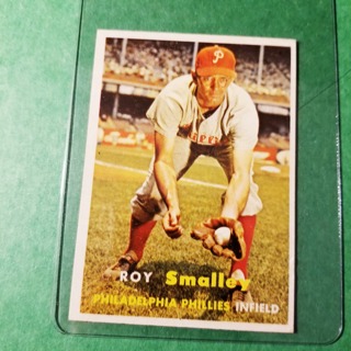 1957 - TOPPS BASEBALL - CARD NO. 397 - ROY SMALLEY - PHILLIES