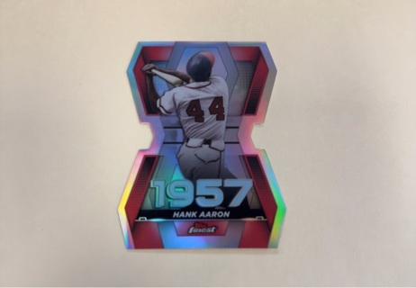 2022 Topps Finest Hank Aaron career years die cut 