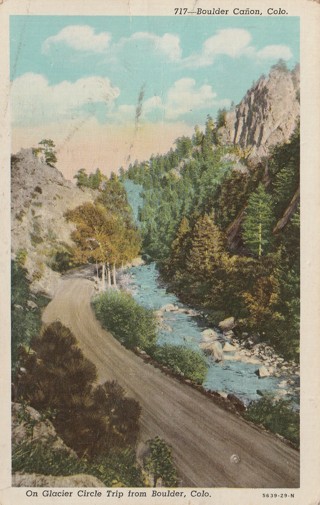 Vintage Used Postcard: 1952 Boulder Canon, CO